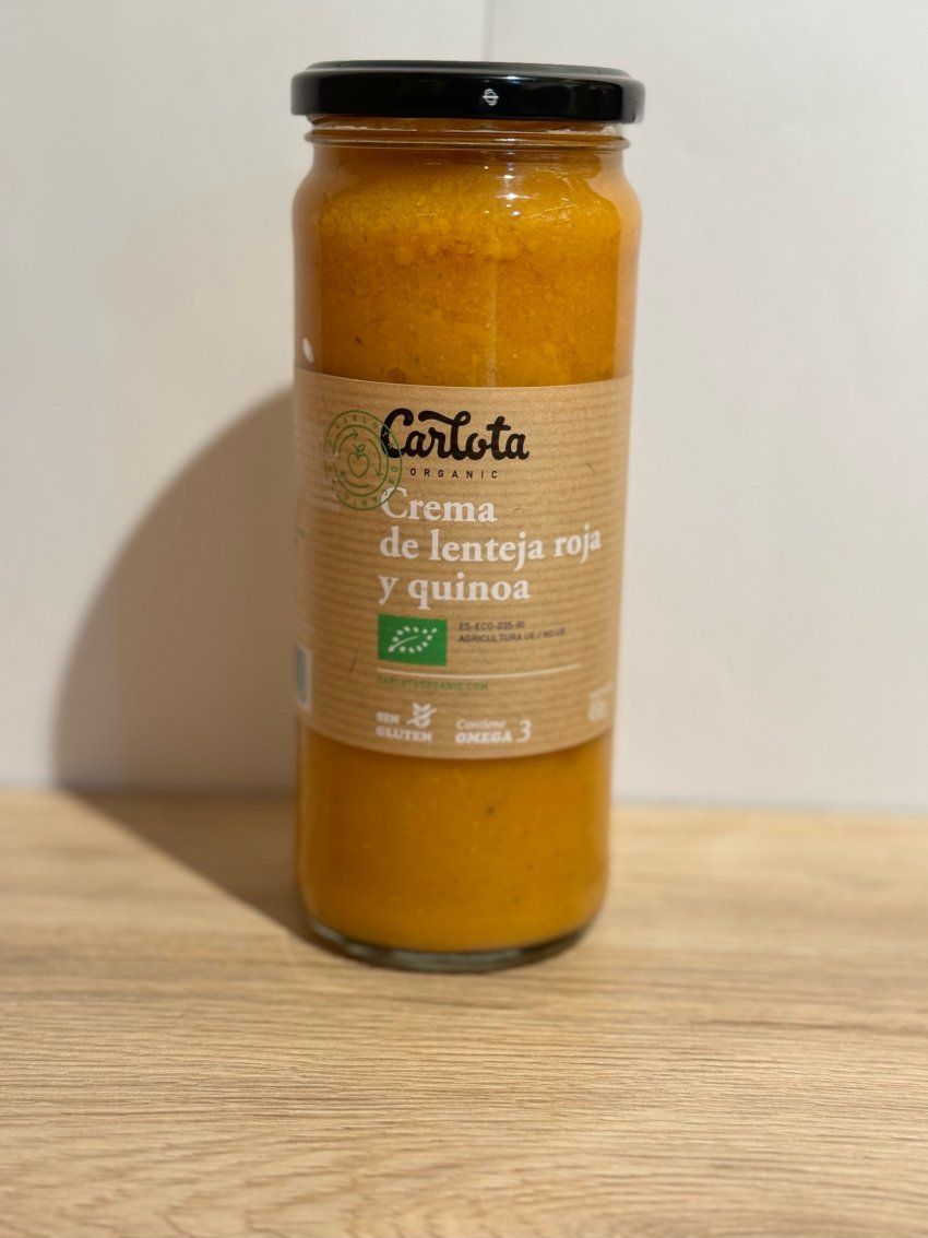 crema de lenteja roja y quinoa