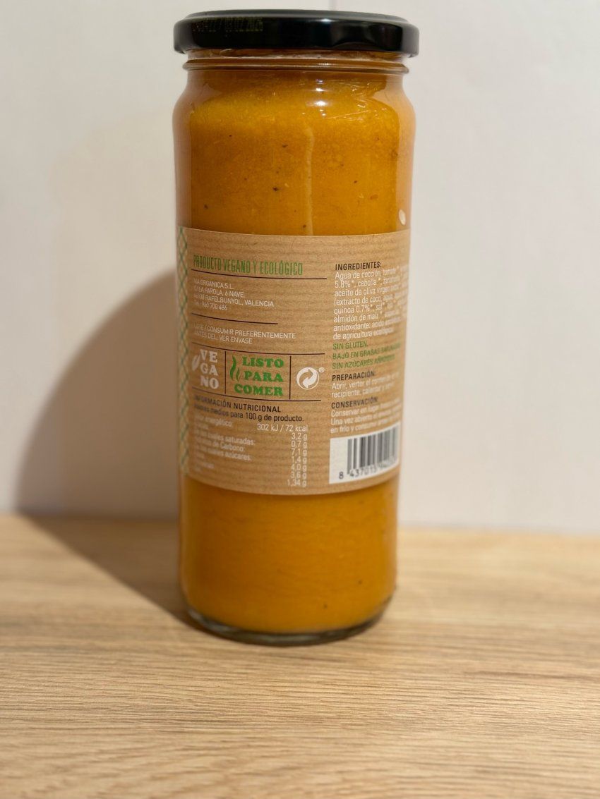 Crema de lenteja roja y quinoa