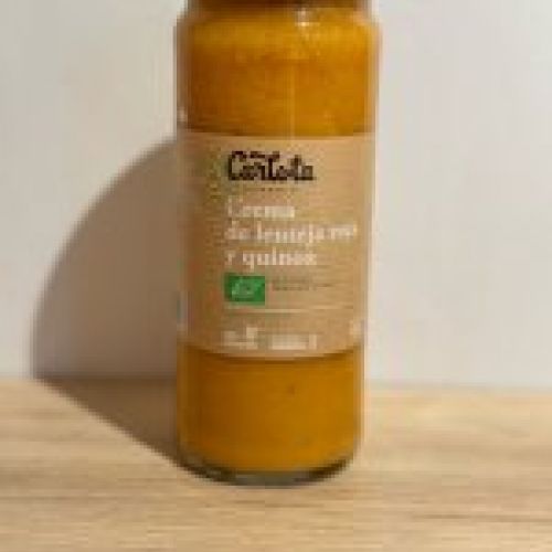 crema de lenteja roja y quinoa